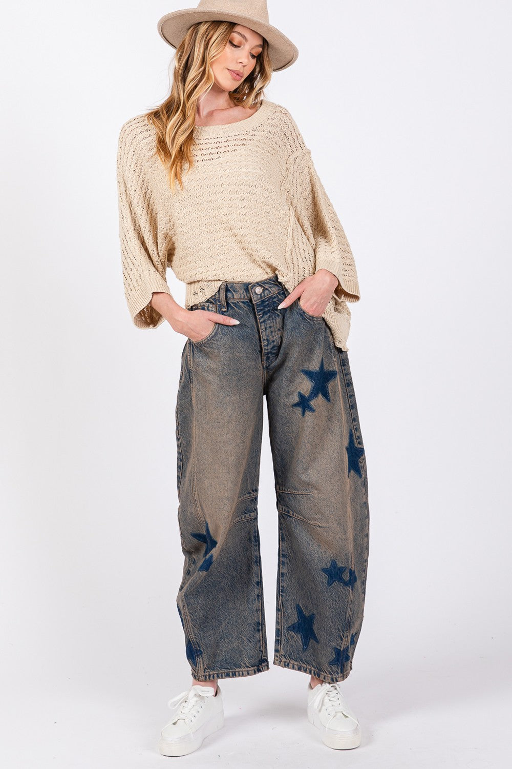 SAGE + FIG - Star Barrel Style Jeans