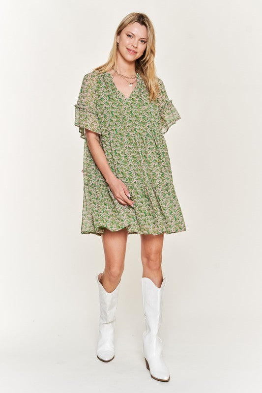 Jade By Jane Floral Print Mini Dress