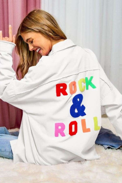 Davi & Dani - Multi Color Rock & Roll Lettered Shirt