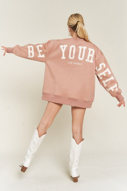 Jade By Jane Plus Size-Be Yourself Sweatshirt