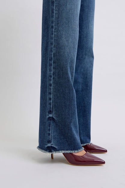 Judy Blue - Full Size Raw Hem Mid Rise Jeans