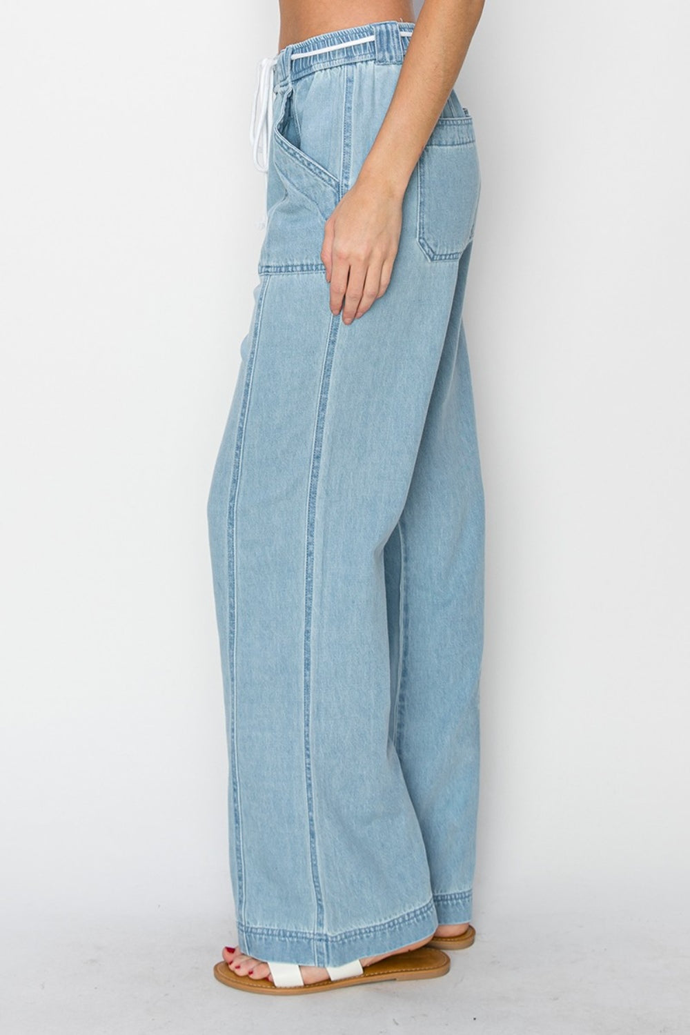 RISEN High-Rise Straight Jeans