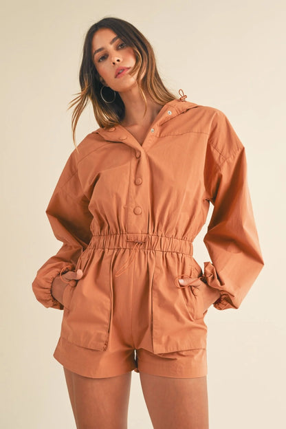 MABLE - Snap Down Hooded Romper