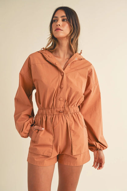 MABLE - Snap Down Hooded Romper