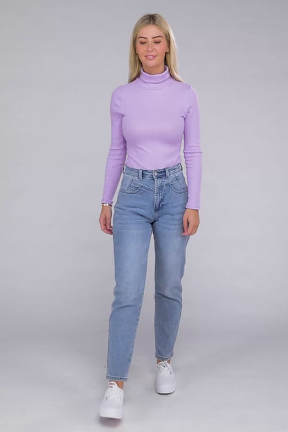 Ambiance Apparel - Long-Sleeve Turtleneck Bodysuit